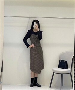 2021新品格子连衣裙,女装连衣裙,小车家