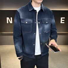 店主风夹克男水洗牛仔外套2025秋款时尚牛仔上衣男B317/5532/P125，男装工装外套，电商B317