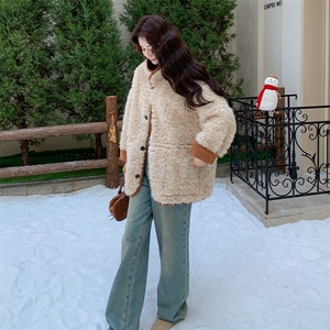 新款 美拉德加厚两面穿皮毛一体外套2c309-1012-p205-k298图片
