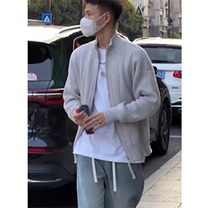 网图有货针织开衫男女秋冬保暖立领休闲宽松百搭毛衣A1164-P60，男装针织衫/毛衣，星座1505