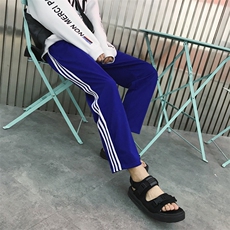 2021款春经典阔腿裤子卫裤休闲裤男运动裤潮607/P35，男装休闲裤，星座1506-1