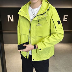 2025新款冲锋衣男款外套春季夹克连帽登山衣服A313-J112531-P155，男装夹克，电商A313