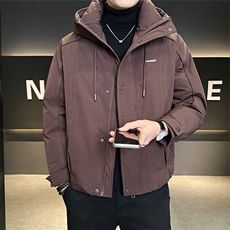 连帽男士羽绒服标50保暖外套休闲百搭上衣纯色B317/9955/P235，男装羽绒服，电商B317