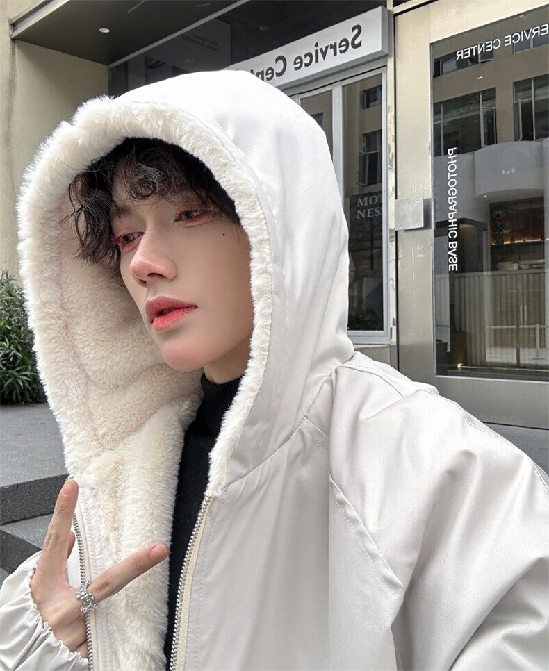 xz514-817-P115新款上架【座山雕】加绒连帽加厚棉服杏色,男装棉衣,星座514