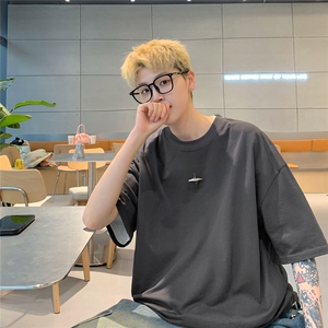 港风可拆卸四芒星多色短袖T恤男DT77783P16块特价：供抖音视频图片
