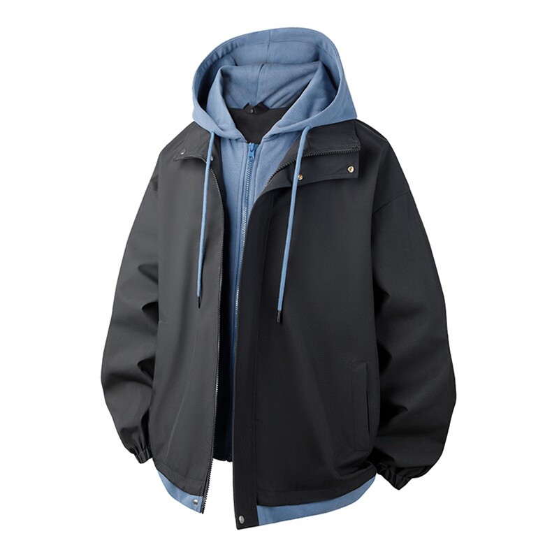 现货假两件夹克男三防二开冲锋衣外套DSA157B-JK763-特P60,男装夹克,电商A157B