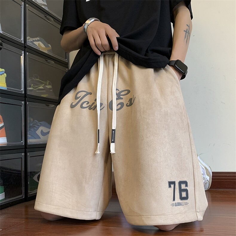 7个高点击宽松麂皮绒五分裤男短裤X416b-1-DK369-P45限58,男装牛仔裤,星座416B-1