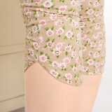 时尚印花七分裤女夏季新款高腰显瘦修身小脚裤百搭休闲裤，女装裤子，雪樱依海