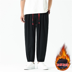 冬季加绒加厚禅修居士服僧侣灯笼裤风亚麻裤休闲长裤TP35，男装卫衣，星座225-1