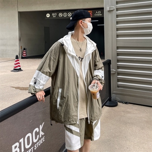 夏季防晒服套装 运动风拼色时尚防晒衣夹克衫男 XZ514-2-1609-P98图片