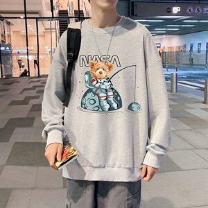 S6251-P28  秋季圆领卫衣男大码韩版宽松长袖外套图片