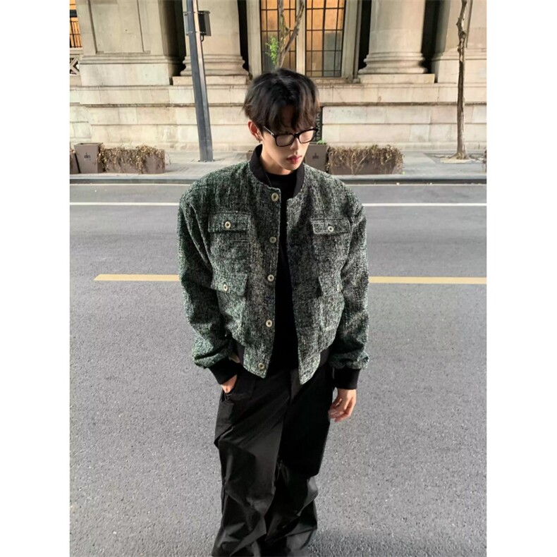 外套男款春秋痞帅高级感男装多口袋廓形短款W9358-P110,女装短外套,星座1109-4