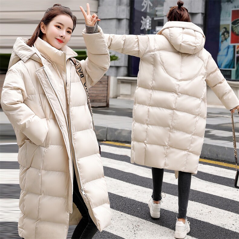 保暖口袋长袖棉衣/棉服2020年冬季休闲时尚潮流与羽绒棉服长款修身，女装棉衣/棉服，瑶迪依秀