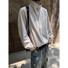 复古时尚时髦百搭夹克外套立领长袖拉链款简约夹克上衣HY803TP60，男装夹克，电商A102B