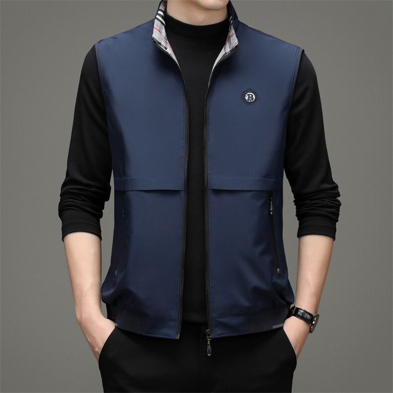 新款2023冬季商务休闲羽绒服马甲中青年立领马甲外套ZS22106-P160图片