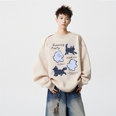 得物供货、重磅420克现货圆领卫衣宽松HD019-1-WY2780LL-P35，男装卫衣，电商019-1