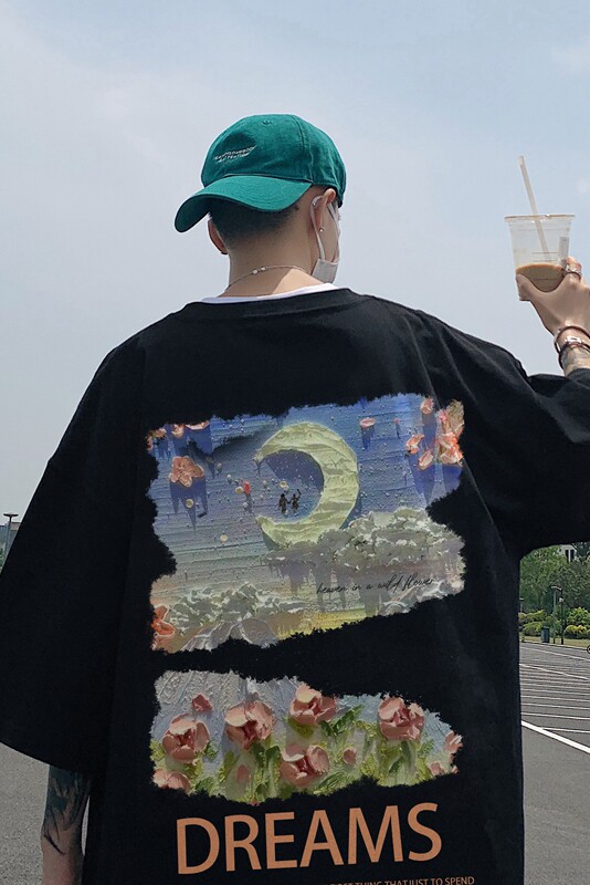印花棉T280克直播供货220克重磅精品棉XZ301B-JB5107-P28,男装T恤,星座301B