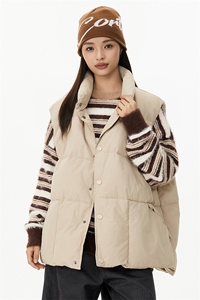 现货 90%绒标有报告 短款宽松羽绒服马甲上衣Y201-P198图片
