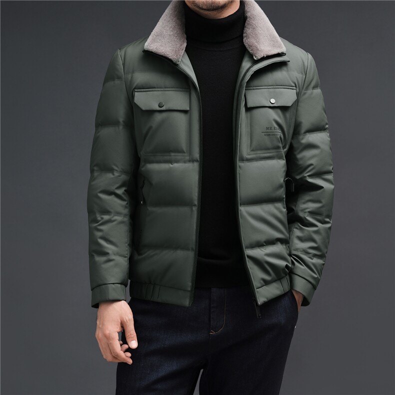 LD659钱塘2020-2秋冬新款中青年男士时尚休闲毛领羽绒服外套P250,男装羽绒服,钱塘207-2