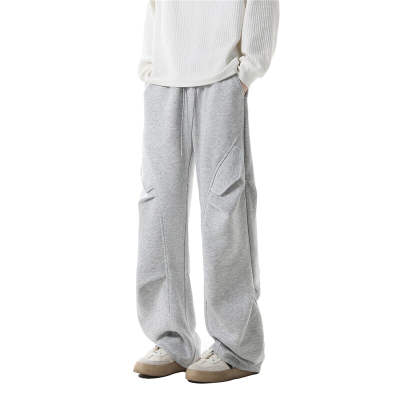 美式复古高街日常通勤针织慵懒拖地宽松休闲裤KZ39-TP45，男装休闲裤，电商A247