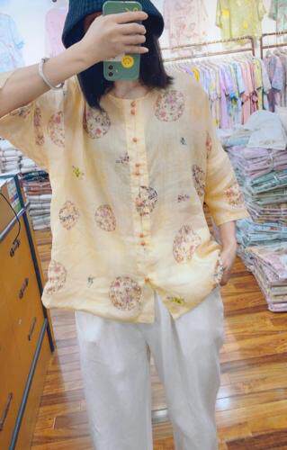 夏季新款苎麻小衫，女装，YNJDD