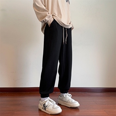 华夫格运动裤男春潮ins束脚设计感小众裤子韩版潮流宽松休闲长裤，男装休闲裤，星座227-2