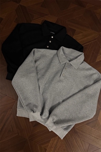 现货自制~高克重polo卫衣重磅长袖cleanfit打底内搭 POL0002 P50图片