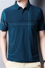 长袖2023年时尚上衣中年宽松潮流翻领百搭夏季T恤QPSF120，男装T恤，钱塘6003（原4033）