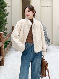 210-7703-P185-K258仿水貂高端皮毛一体2025年冬季女图片