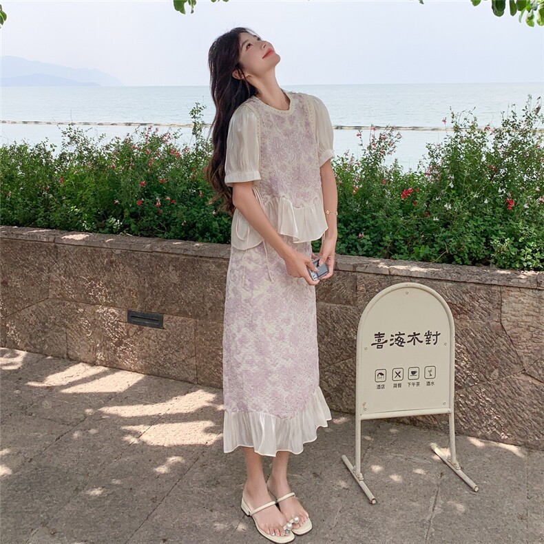 现货2D078-T2042-P175K258重工绣花两件套轻风,女装套装/套裙,2D078