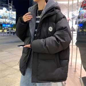 假两件棉服加绒棉衣男士秋冬季2024新款棉袄情侣保暖羽绒棉衣外套