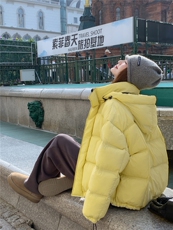 2025年冬季时尚潮流防风式腰绳设计白鸭绒，女装羽绒服，诺蝶