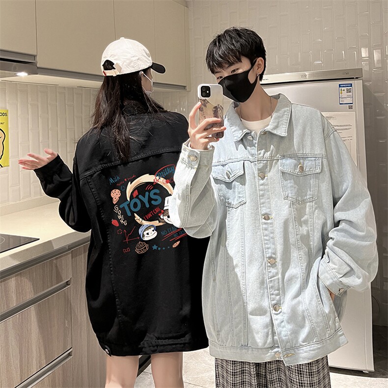 牛仔夹克男大码牛仔外套男茄克NJ77385-P60,男装夹克,电商A040