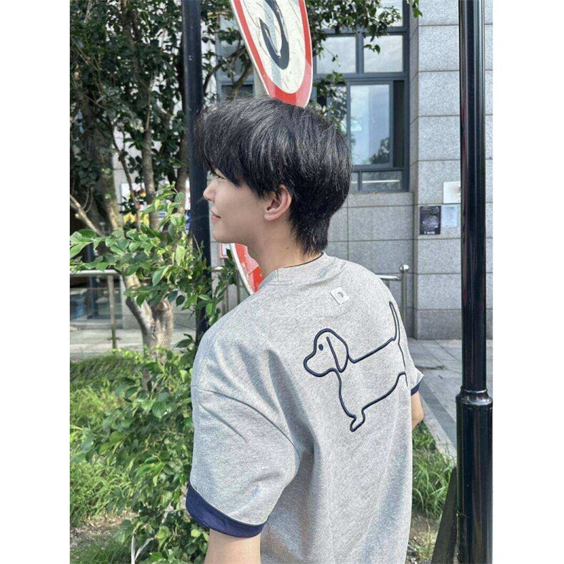 撞色领短袖潮牌情侣夏季半袖宽松显瘦t恤上衣男TX0006,男装T恤,星座208-5
