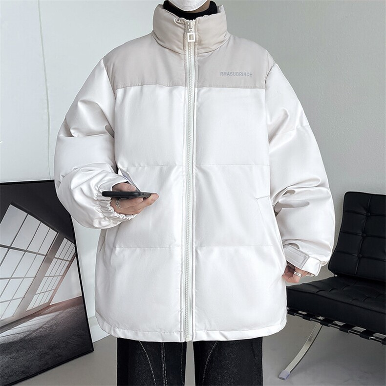 冬季立领棉衣男加厚棉服潮流棉袄皮衣字母印花男装A266-P01-P80,男装皮衣,电商A266