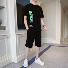 量大优惠纯棉短袖T恤套装青少年初中学生休闲帅气衣服TZ322，男装T恤，电商A320