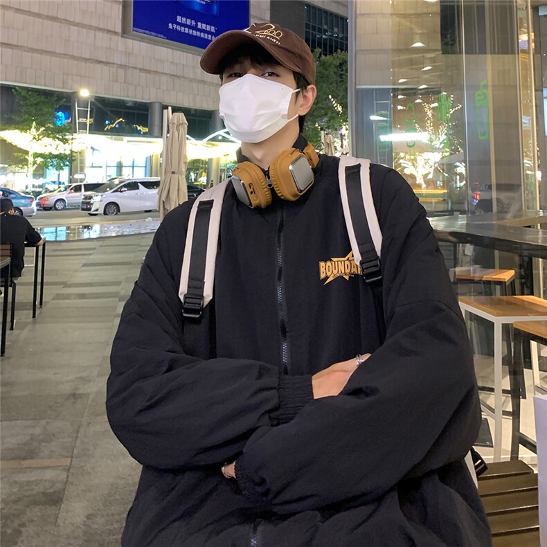 港风23秋季时尚百搭宽松字母印花潮流夹克外套F6322特批60控88,男装夹克,电商A268A