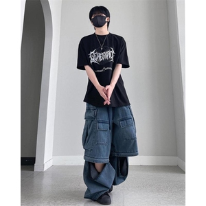 B225-T9288-P31-X39-全棉-夏季新款潮流宽松上衣情侣T恤男女bt风,内搭连衣裙搭配夏天图片