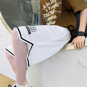 港风大码宽松大码刺绣笑脸篮球裤M-5XL-DK2238-P28图片