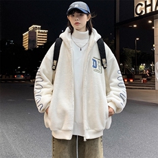 2024冬上新加绒加厚宽松棉衣羊羔绒连帽外套男女992-P110控价158，男装棉衣，电商A441-1