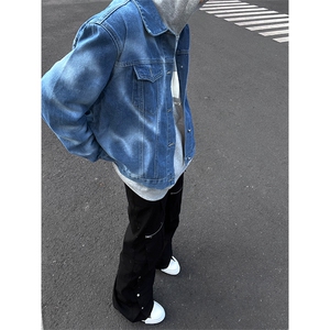 自家图，博主风cleanfit牛仔外套男美式复古爱心夹克JK2414-P90图片