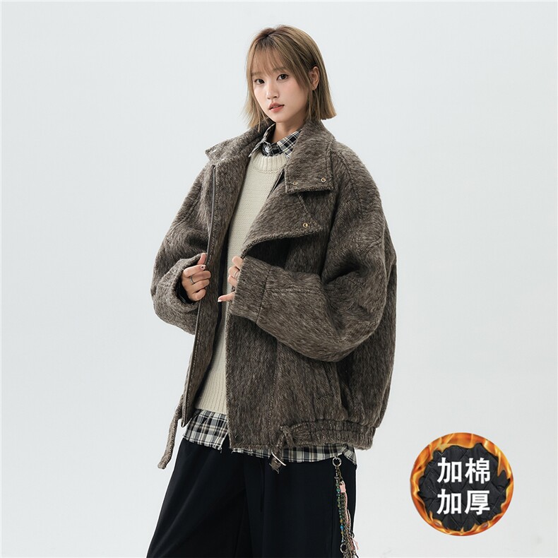 现货大翻领CIEAN FIT韩系加厚棉衣痞帅港风外套N61-P135控178图片