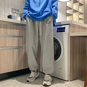 华夫格运动裤男大码抽绳休闲裤卫裤 HK78224-P35 加绒款P45图片