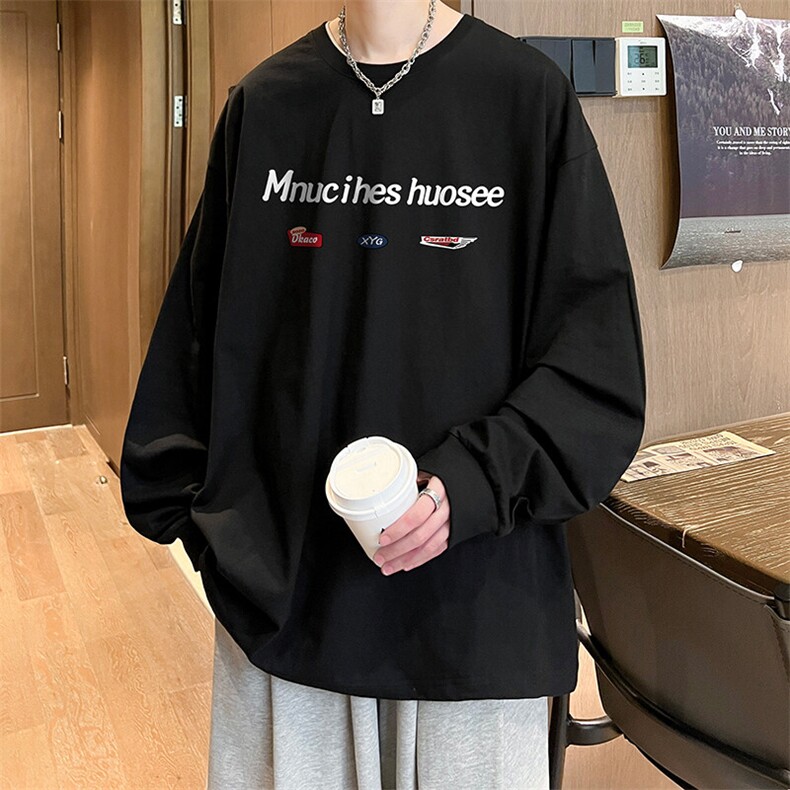 抖音得物供货量大从优可提供视频美式长袖T恤CT726特P25,男装T恤,电商A486-1