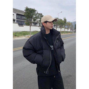 立领羽绒棉衣棉服男秋冬新款宽松保暖短款面包服 MY215图片