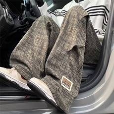 格子裤子男女士韩版潮流高街帅气百搭2024冬季ins长裤K5973-P41，男装休闲裤，星座412-2