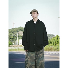 日系衬衫男女长袖港风潮流宽松2024秋季新款ins帅气外套CY971-P38，男装衬衫，星座412-2