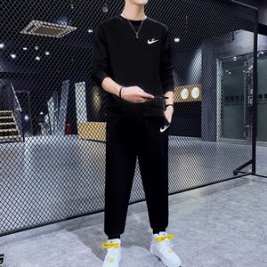 卫衣男潮2021新款韩版休闲运动套装衣服男秋季潮流两件套S807-P35图片