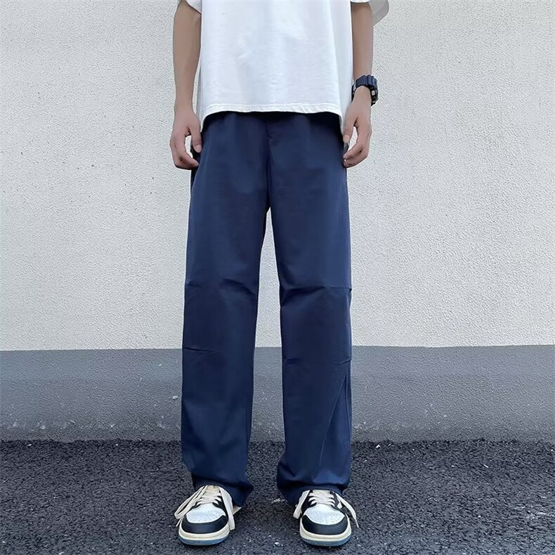 高街阔腿工装裤子男款夏秋季复古休闲潮牌宽松直筒裤K0815-P37图片