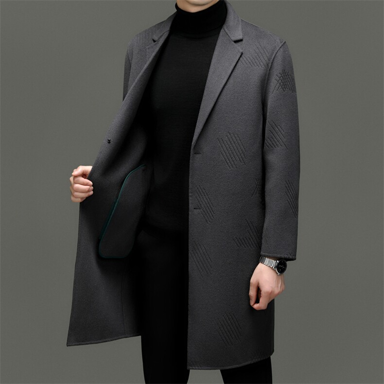 M6857-78钱塘2020-3新款冬季商务休闲百搭中年男士毛呢外套P403图片